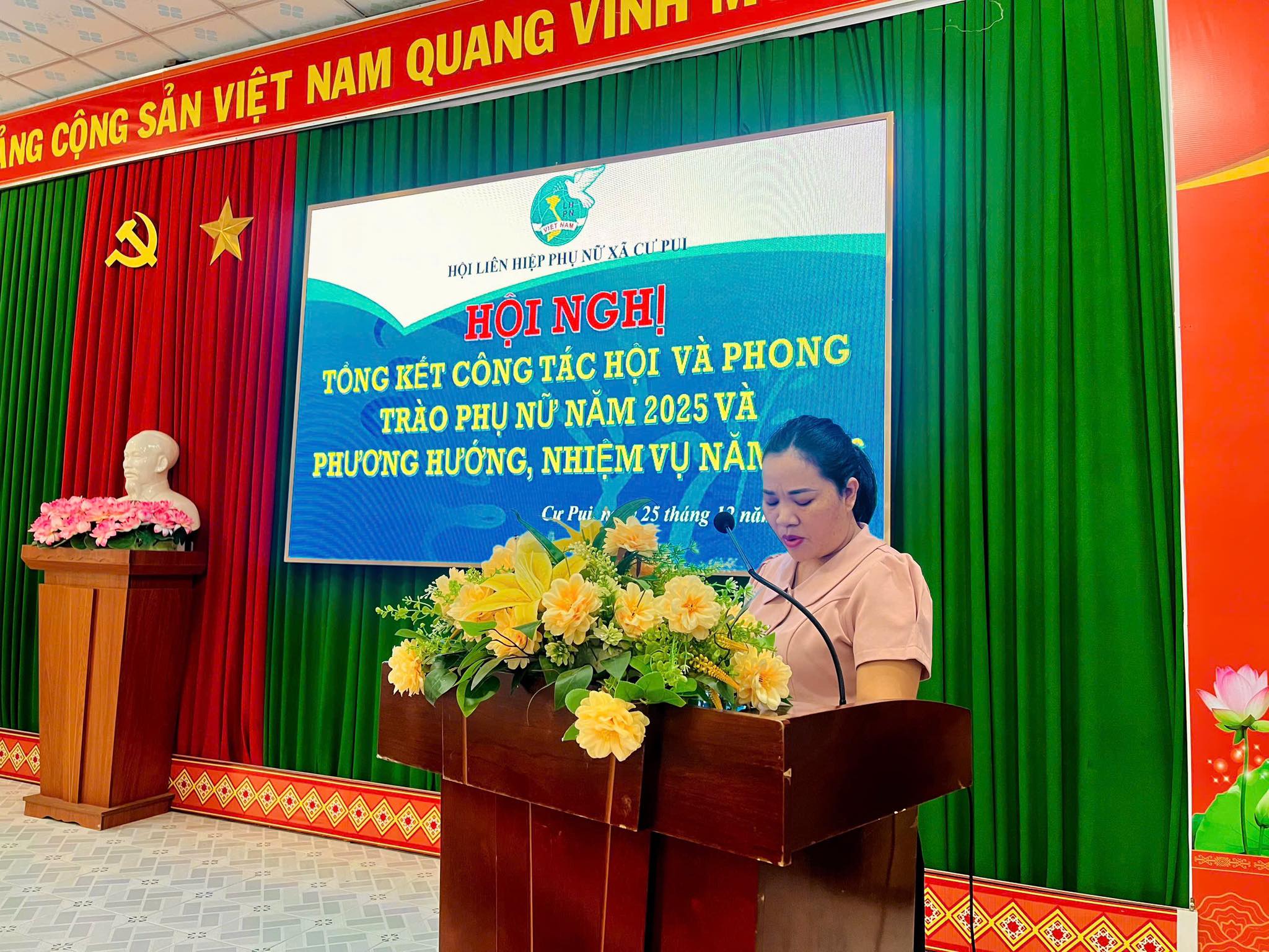 Hội nghị tổng kết công tác Hội và phong trào Phụ nữ xã Cư Pui năm 2025